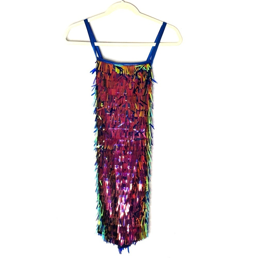 Weissman Elite Oil Slick Teardrop Sequin Dress Adult Medium Costume ‘Houdini’ - Picture 3 of 8
